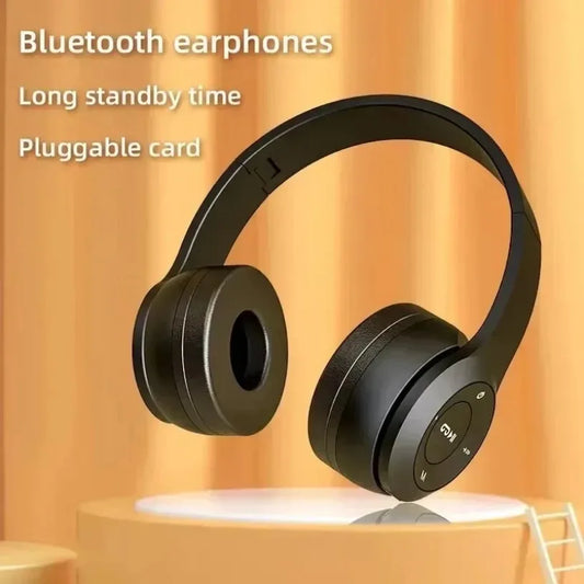 Bluetooth 5.0 Head-mounted Headphones – Wireless & Wired, Foldable, Noise-Cancelling