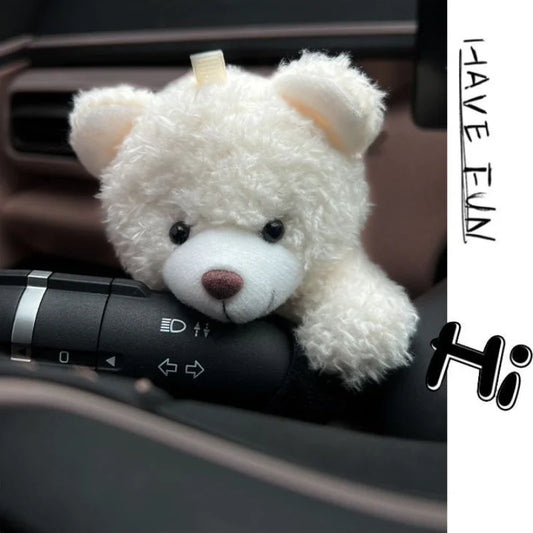 Soft Panda Car Gear Shift Knob Cover – Cute Anti-Skid Dashboard Plush Decor