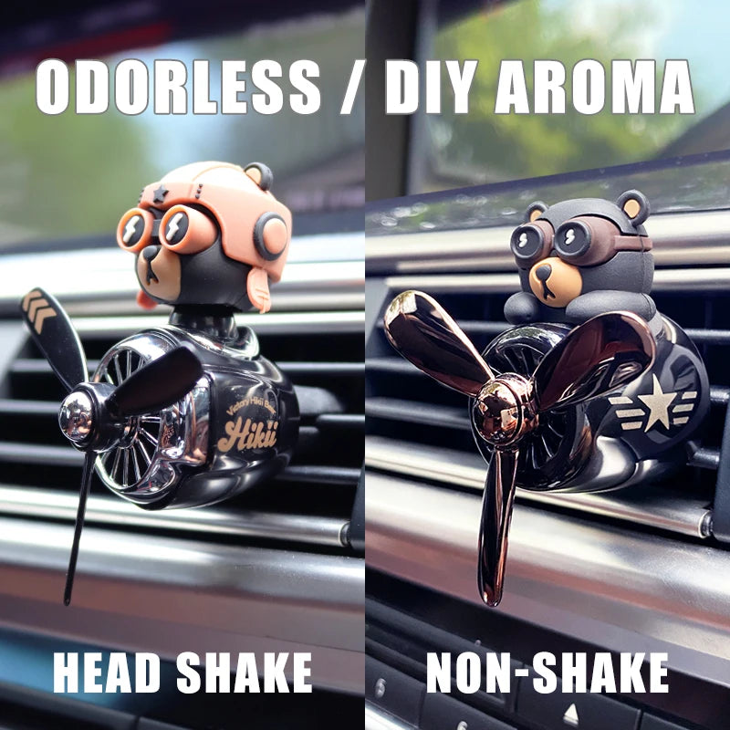 Odorless DIY Bear Car Air Freshener – Pilot Ornament Vent Clip