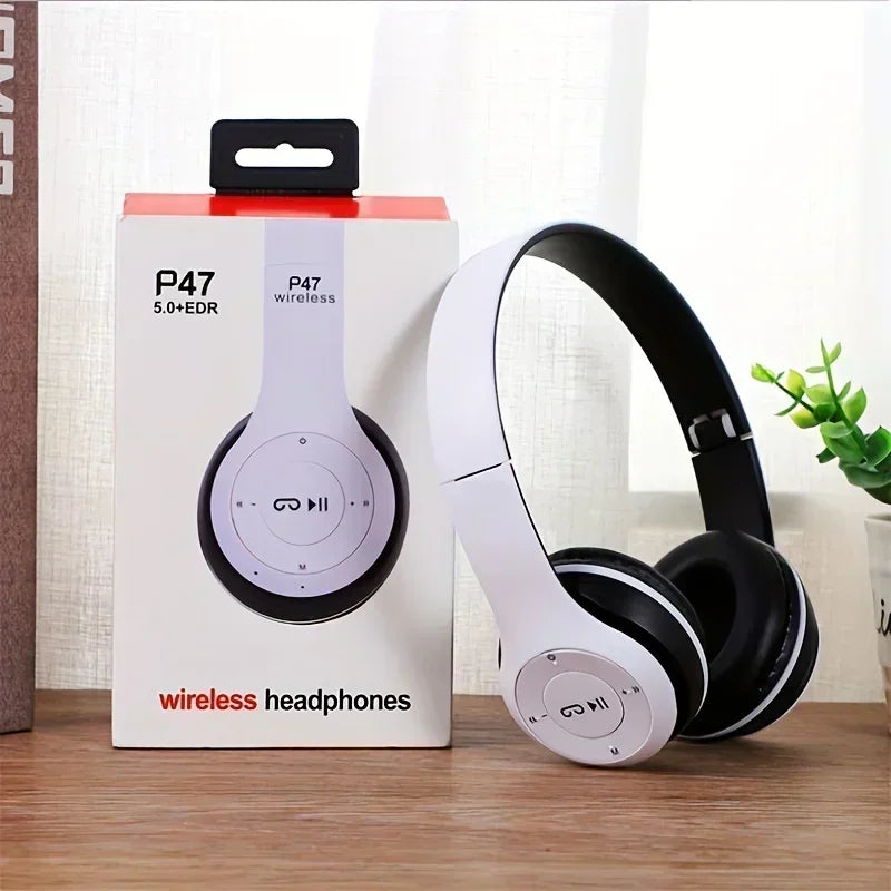 P47 Wireless Bluetooth Headphones – Noise Cancelling Stereo with Mic
