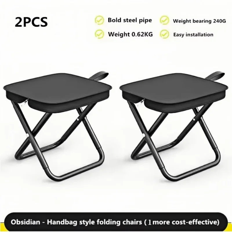 Portable multi-function outdoor lightweight and compact picnic camping folding chair, ultra-light fishing stool, travel stool