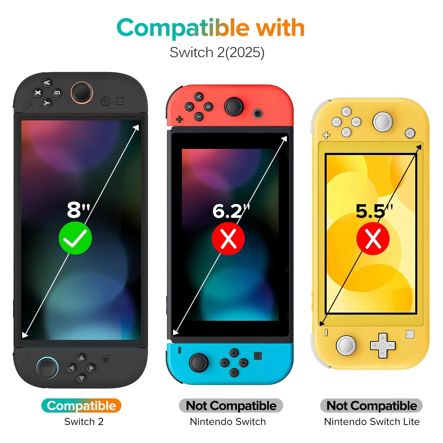 Tempered Glass Screen Protector for Nintendo Switch 2 (2025) – HD Clear & Anti-Scratch