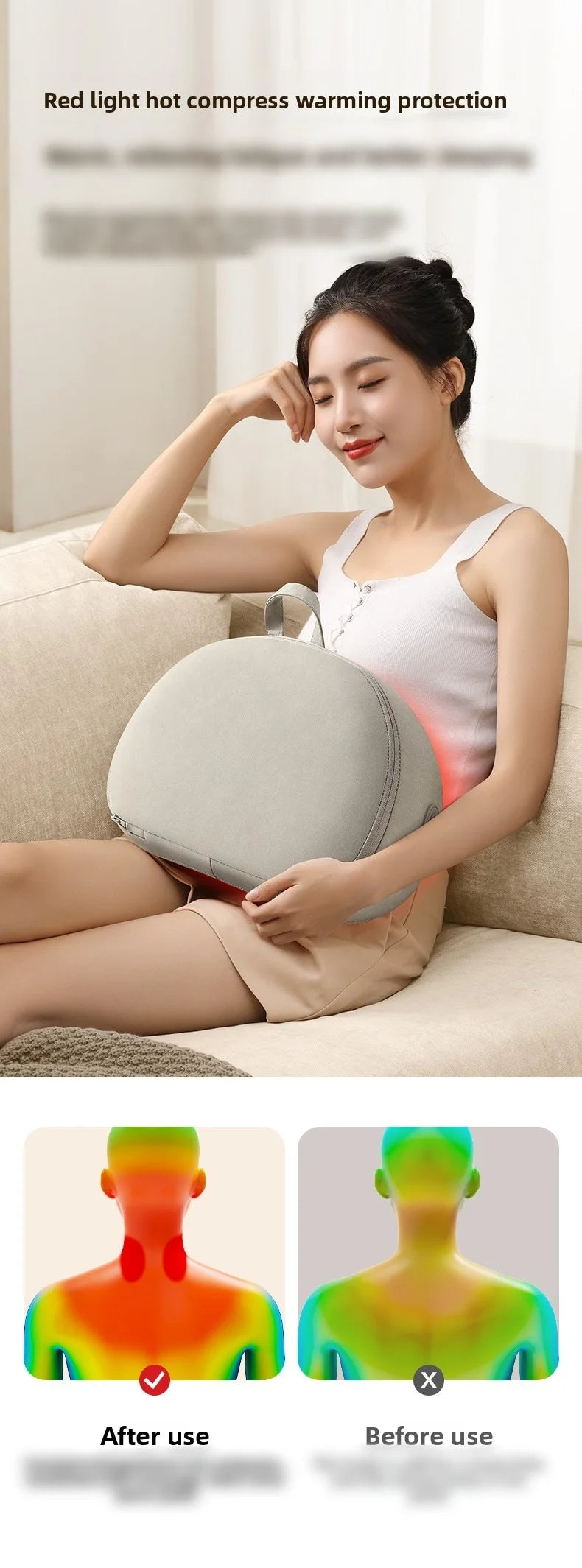 Cervical Massage Bed Pillow Electric Shiatsu Neck Shoulder Relaxation 3D Deep Tissue Kneading Waist Legs Ideal For Home Office