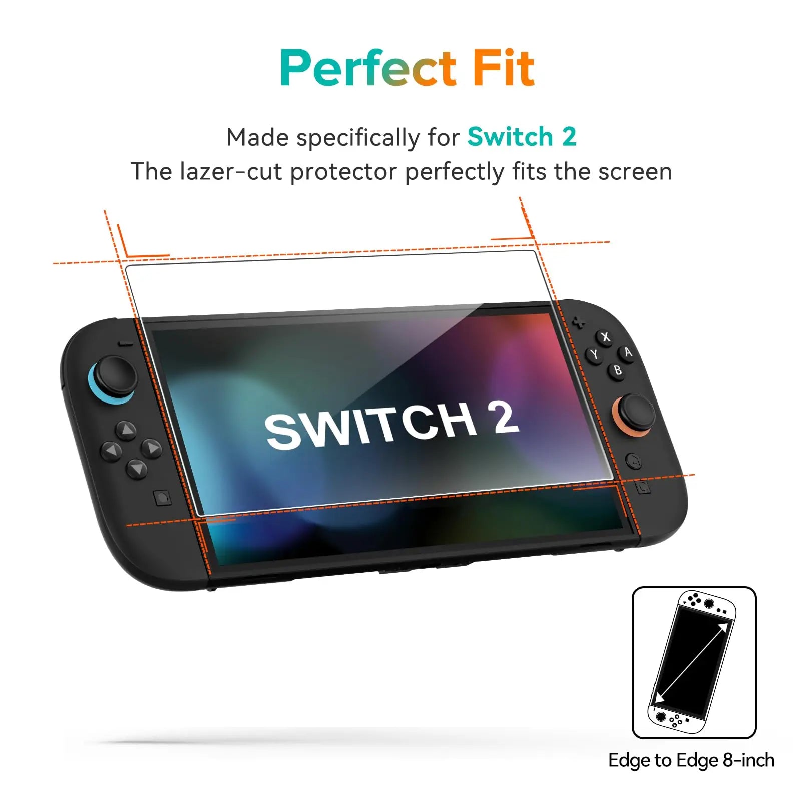 Tempered Glass Screen Protector for Nintendo Switch 2 (2025) – HD Clear & Anti-Scratch