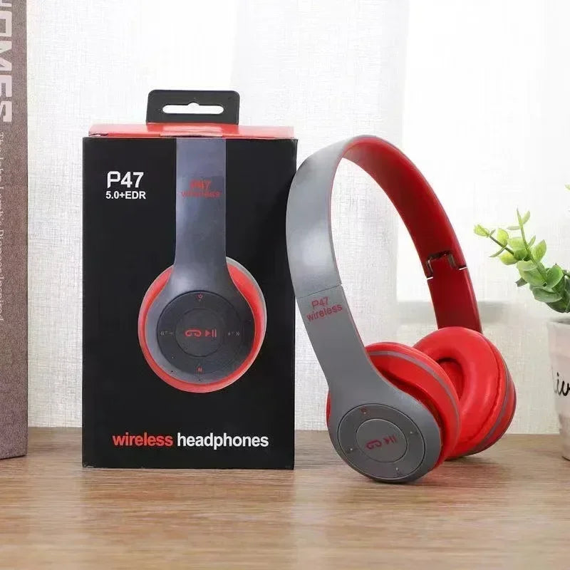 P47 Wireless Bluetooth Headphones – Noise Cancelling Stereo with Mic