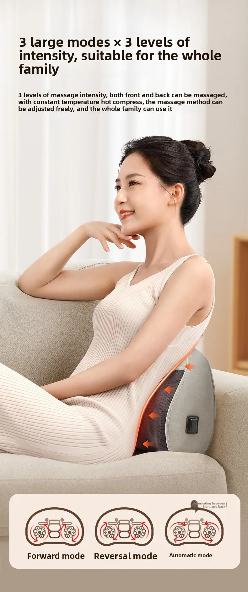Cervical Massage Bed Pillow Electric Shiatsu Neck Shoulder Relaxation 3D Deep Tissue Kneading Waist Legs Ideal For Home Office