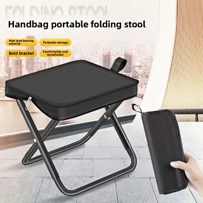 Portable multi-function outdoor lightweight and compact picnic camping folding chair, ultra-light fishing stool, travel stool