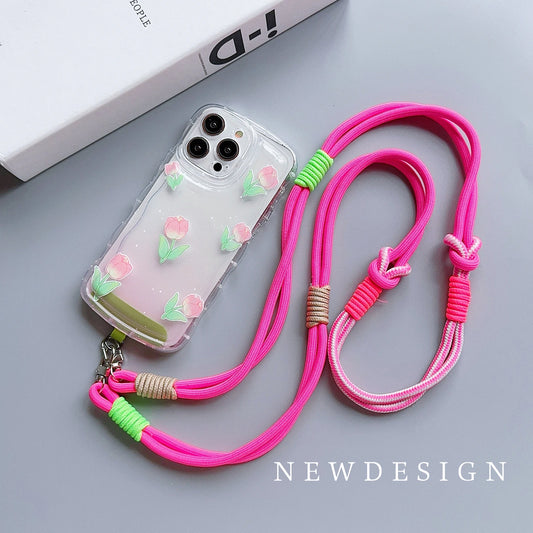 Personalized Double-Color Phone Lanyard – Universal Long Shoulder Strap