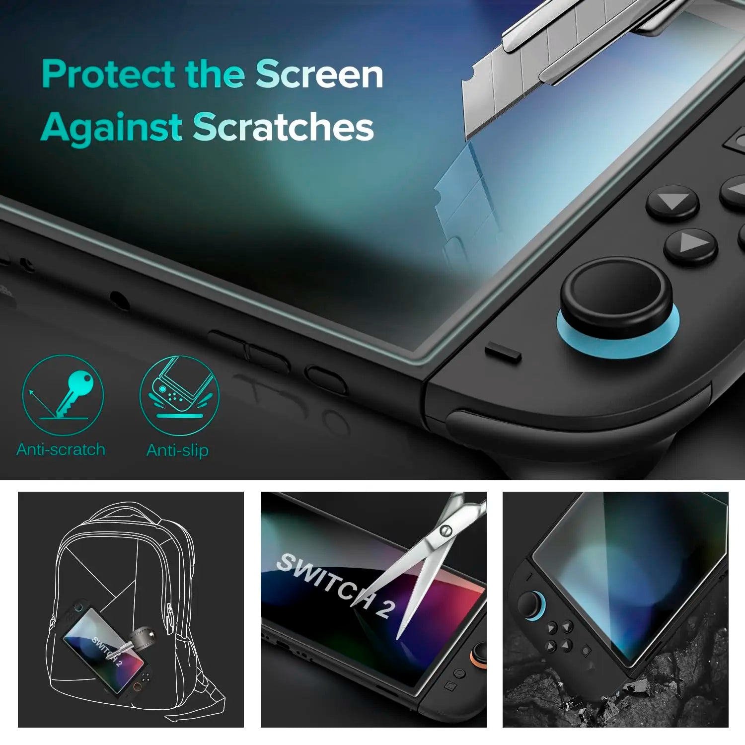 Tempered Glass Screen Protector for Nintendo Switch 2 (2025) – HD Clear & Anti-Scratch