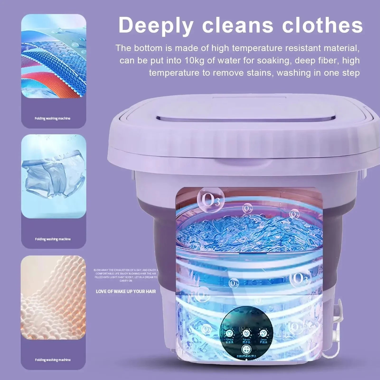 Portable 8L Mini Foldable Washing Machine – Lightweight Spin Dryer for Socks & Underwear
