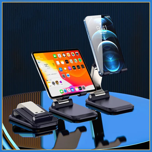 Foldable ABS Desktop Phone & Tablet Stand – Portable Holder for iPhone, iPad & Smartphones