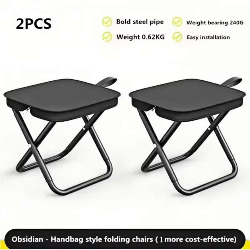 Portable multi-function outdoor lightweight and compact picnic camping folding chair, ultra-light fishing stool, travel stool