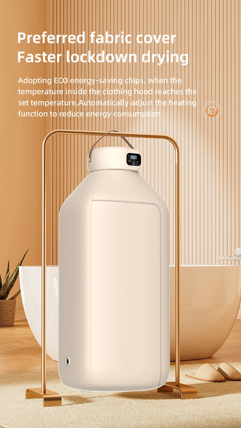 Portable Foldable Electric Mini Dryer – Fast, Low-Noise Clothing Care