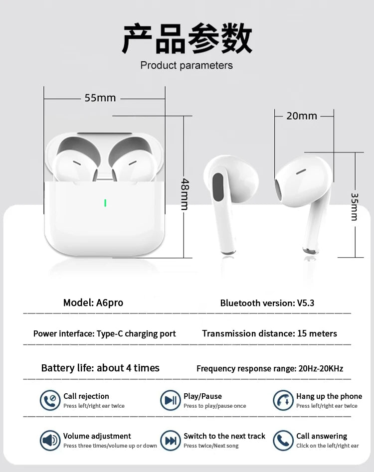 Original Air Pro True Wireless Earbuds – HiFi Sound & Noise Reduction