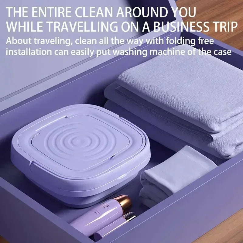 Portable 8L Mini Foldable Washing Machine – Lightweight Spin Dryer for Socks & Underwear