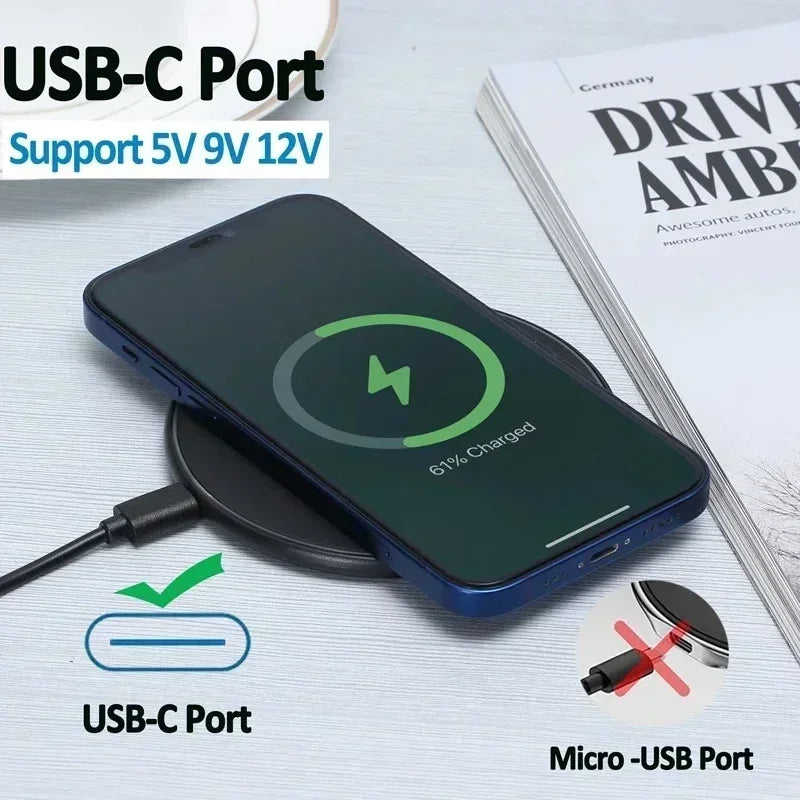 Fast Wireless Charging Pad – Stand for iPhone & Samsung