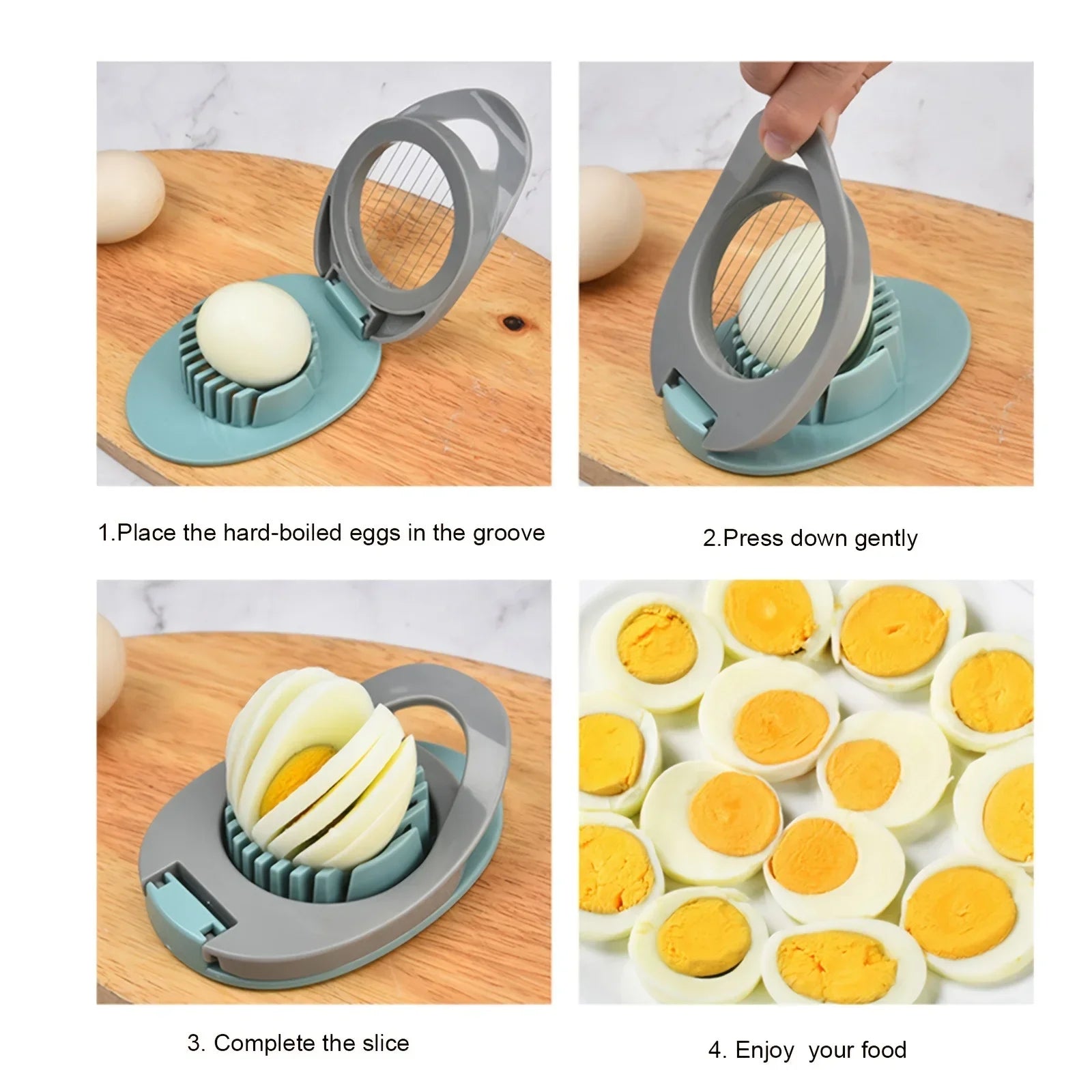 Stainless Steel Egg & Fruit Slicer – Durable Aluminum Cutter for Perfect Slices