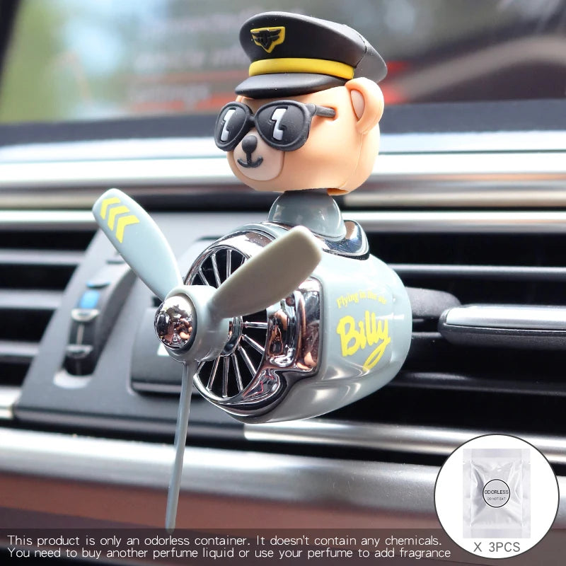 Odorless DIY Bear Car Air Freshener – Pilot Ornament Vent Clip