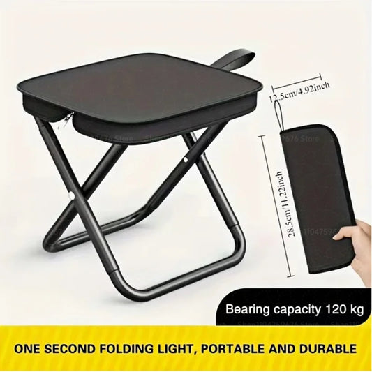 Portable multi-function outdoor lightweight and compact picnic camping folding chair, ultra-light fishing stool, travel stool