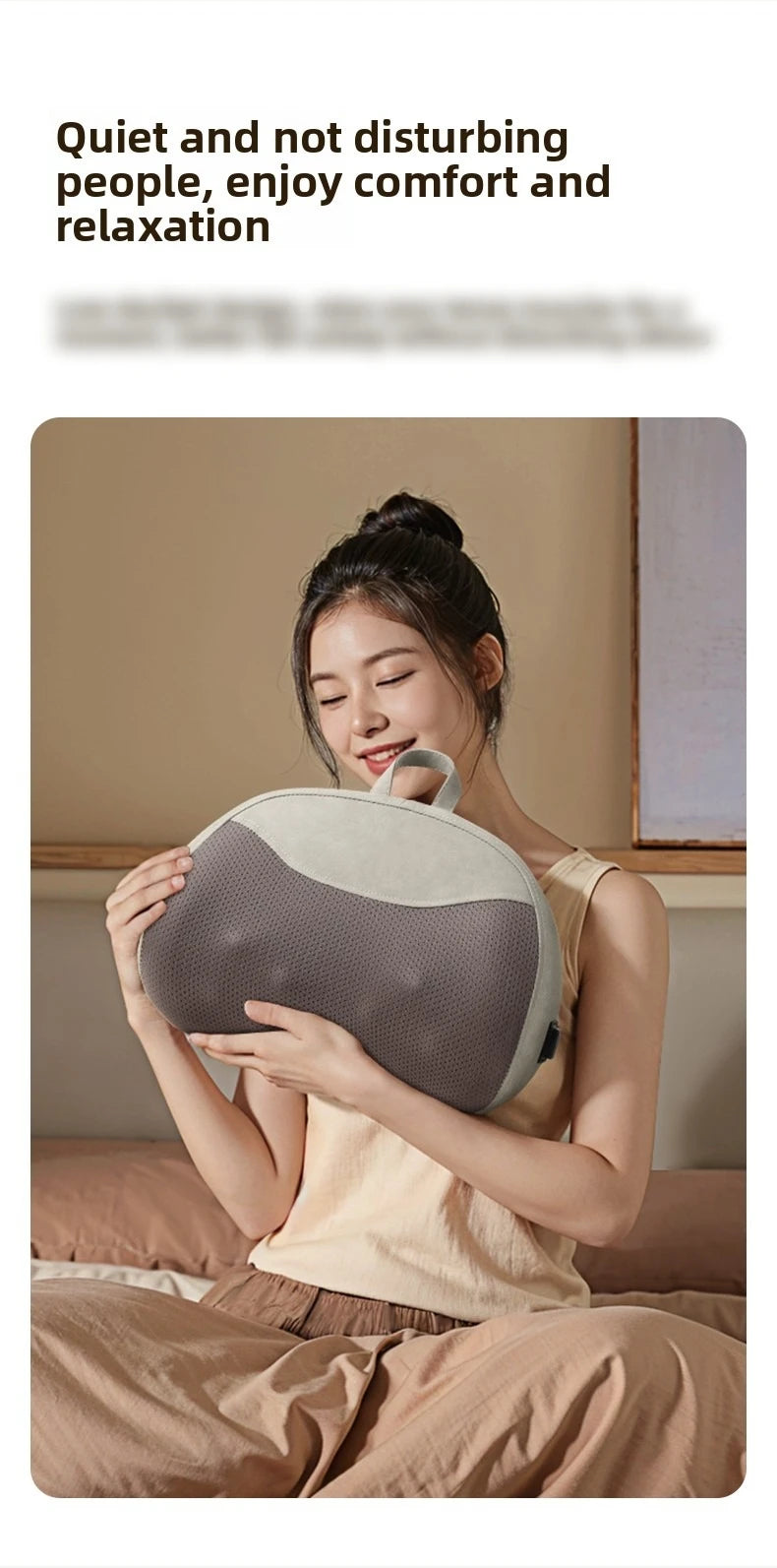 Cervical Massage Bed Pillow Electric Shiatsu Neck Shoulder Relaxation 3D Deep Tissue Kneading Waist Legs Ideal For Home Office