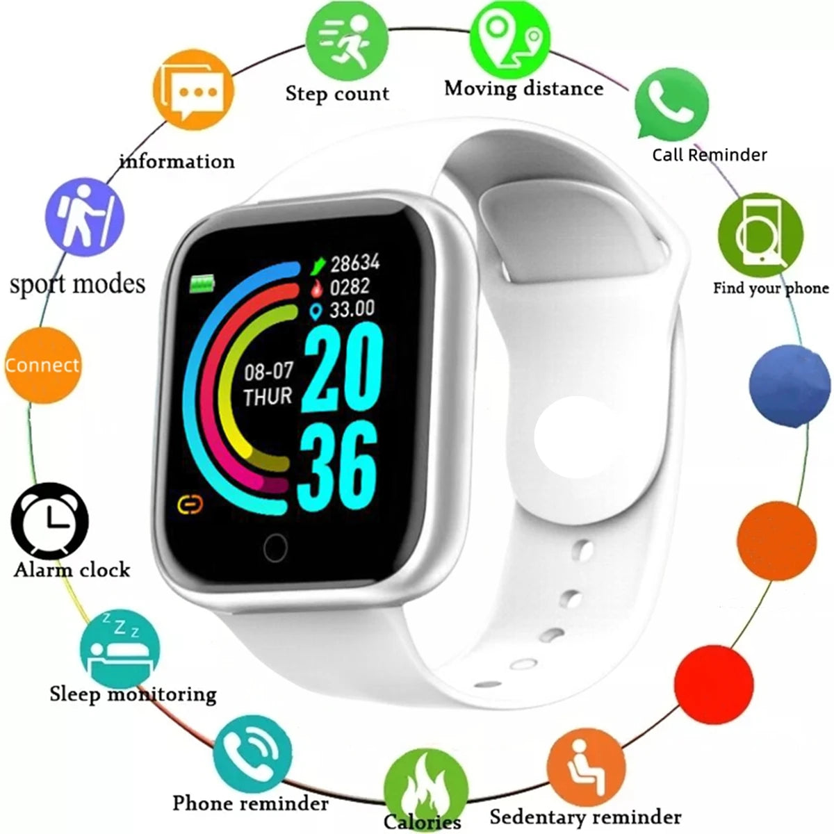 Smartwatch for Men & Women – Fitness, Messages & Activity Tracker