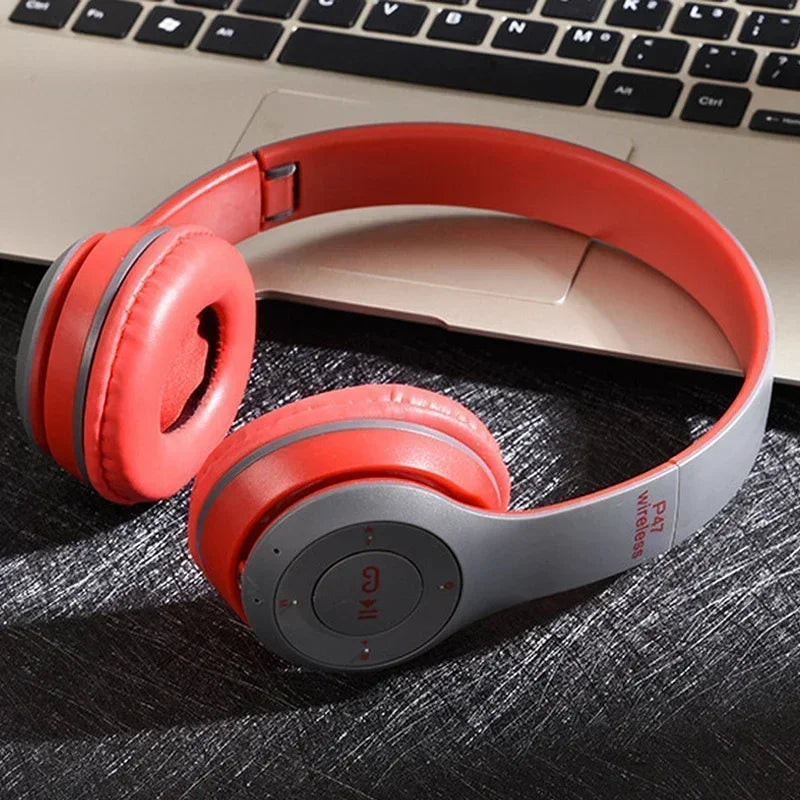 P47 Wireless Bluetooth Headphones – Noise Cancelling Stereo with Mic