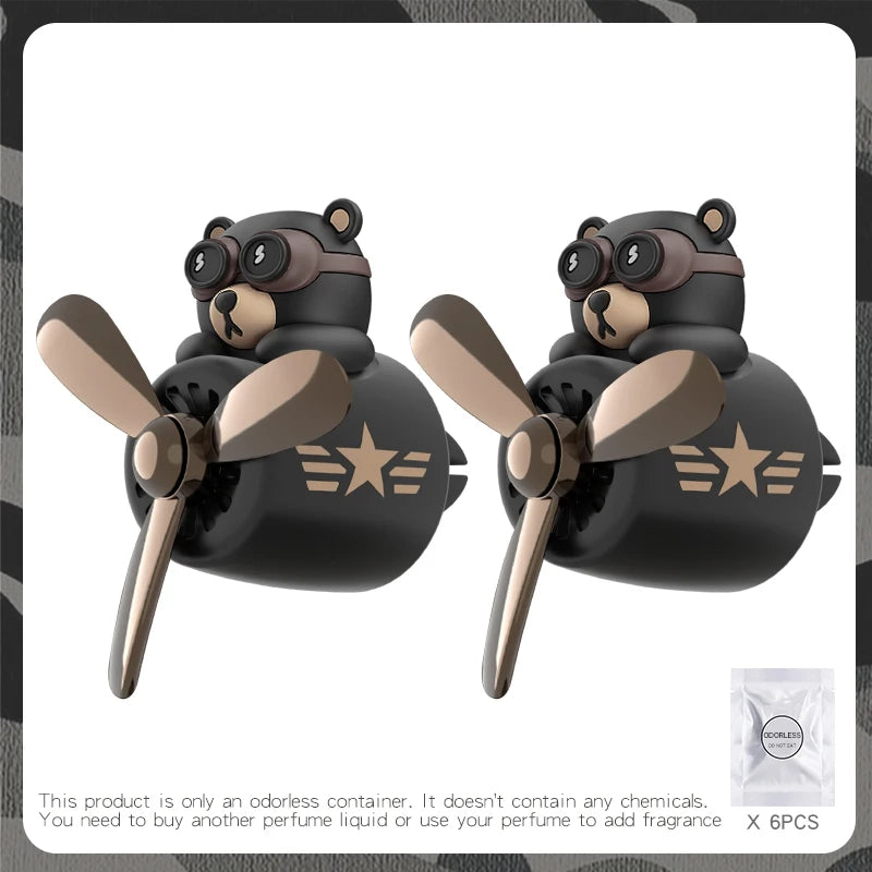 Odorless DIY Bear Car Air Freshener – Pilot Ornament Vent Clip