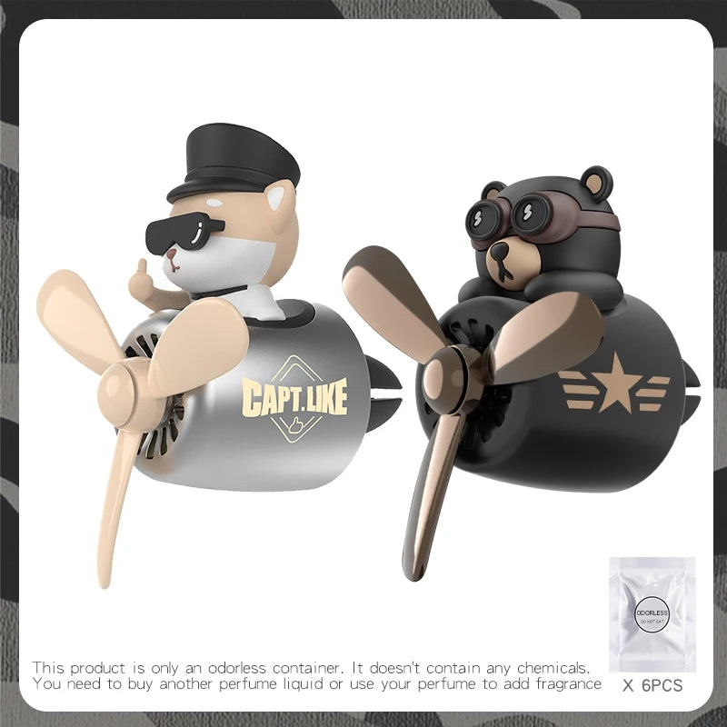 Odorless DIY Bear Car Air Freshener – Pilot Ornament Vent Clip