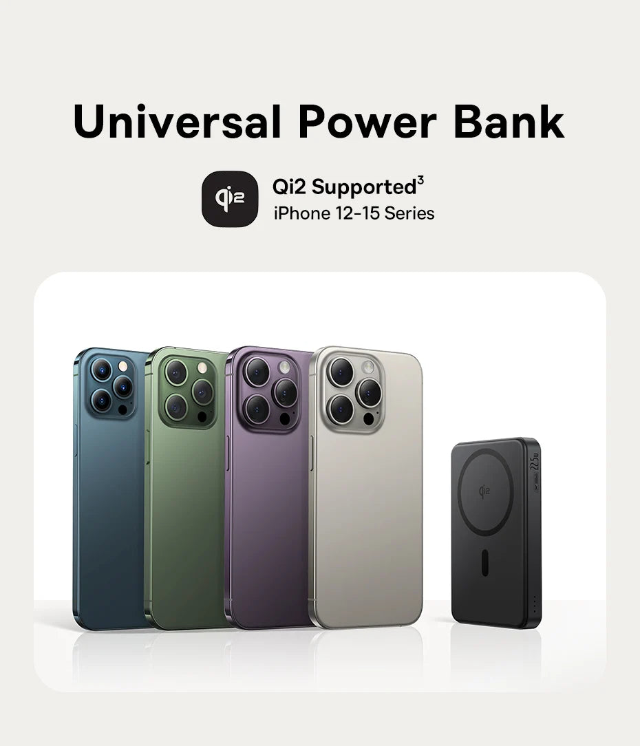 Baseus Qi2 10000mAh Magnetic Power Bank – 15W Wireless & 22.5W Wired Charging