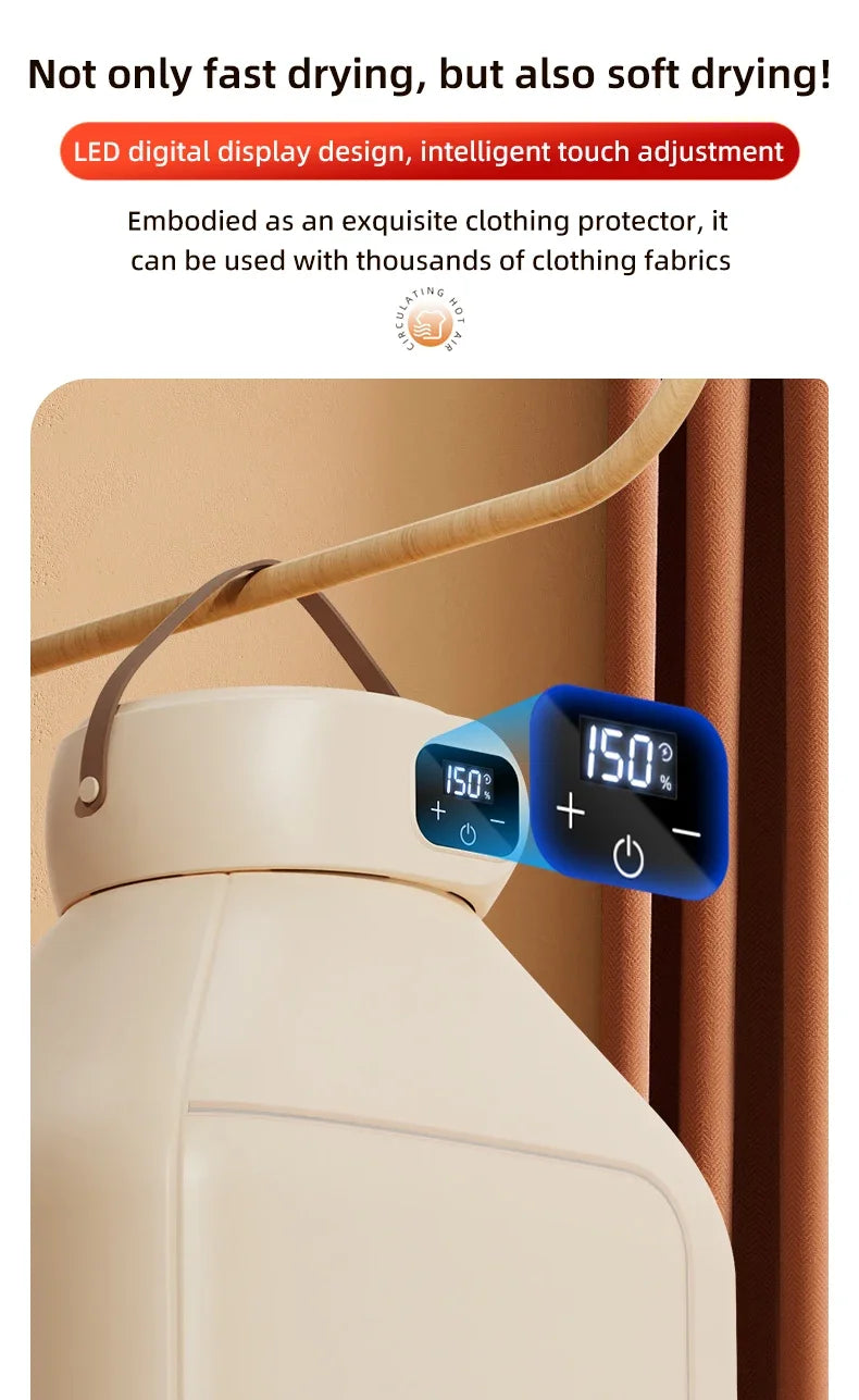 Portable Foldable Electric Mini Dryer – Fast, Low-Noise Clothing Care