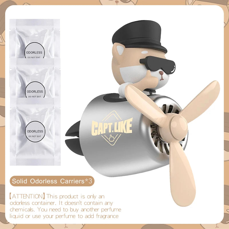 Odorless DIY Bear Car Air Freshener – Pilot Ornament Vent Clip