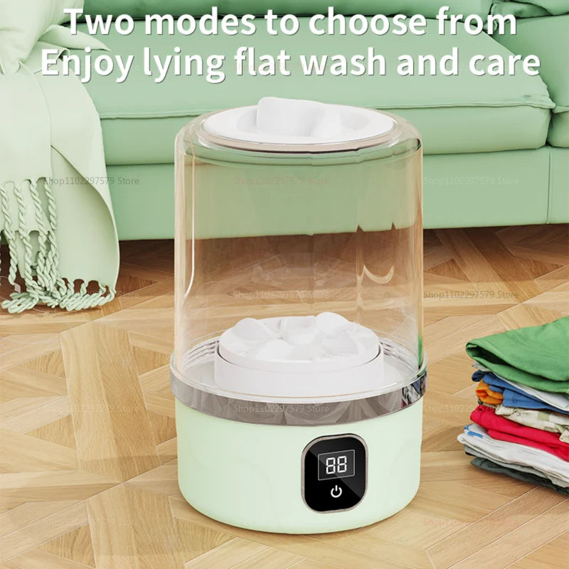 Portable Mini Washing Machine – Compact Laundry Washer for Travel & Dorm