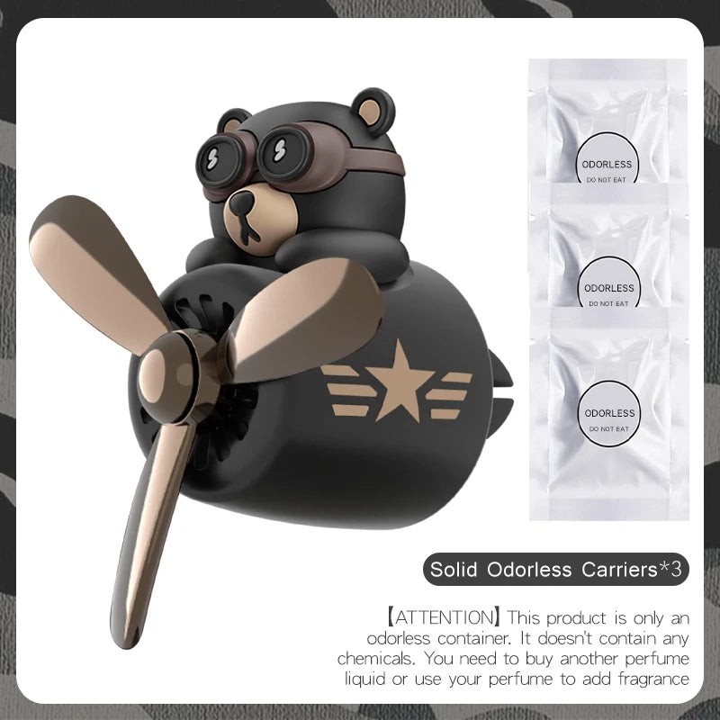 Odorless DIY Bear Car Air Freshener – Pilot Ornament Vent Clip