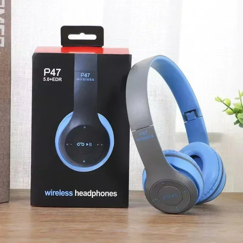 P47 Wireless Bluetooth Headphones – Noise Cancelling Stereo with Mic