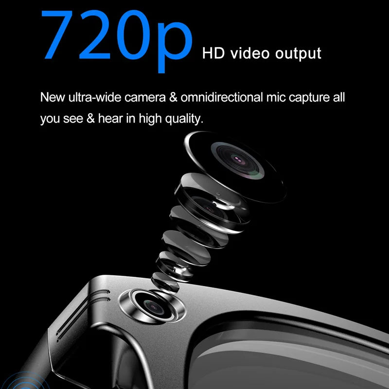 AI Smart Glasses with Camera – Bluetooth Music & Call, IP65 Waterproof