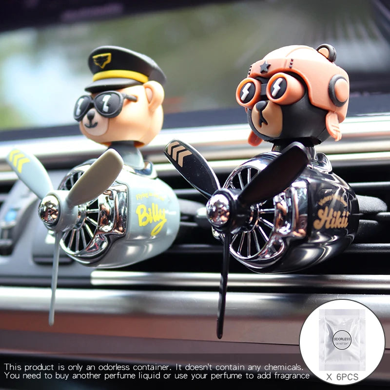 Odorless DIY Bear Car Air Freshener – Pilot Ornament Vent Clip