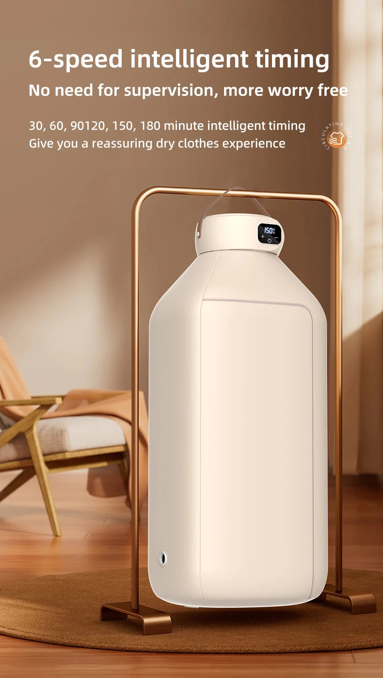 Portable Foldable Electric Mini Dryer – Fast, Low-Noise Clothing Care