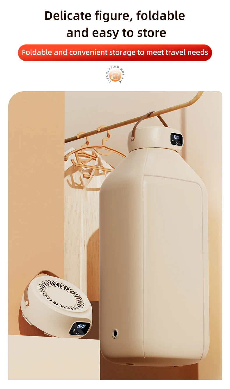 Portable Foldable Electric Mini Dryer – Fast, Low-Noise Clothing Care