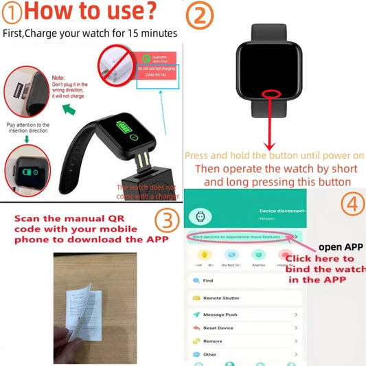 Smartwatch for Men & Women – Fitness, Messages & Activity Tracker