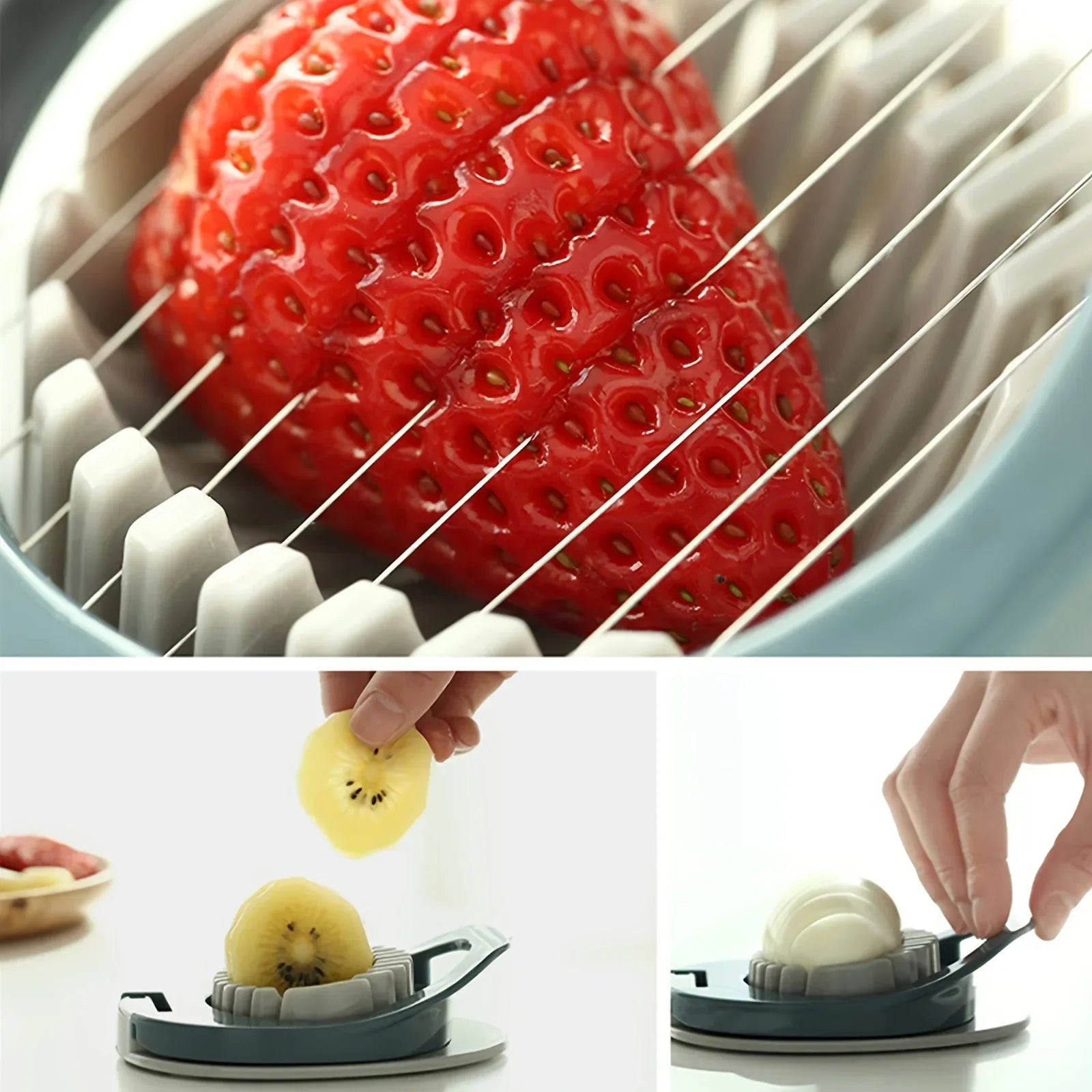 Stainless Steel Egg & Fruit Slicer – Durable Aluminum Cutter for Perfect Slices