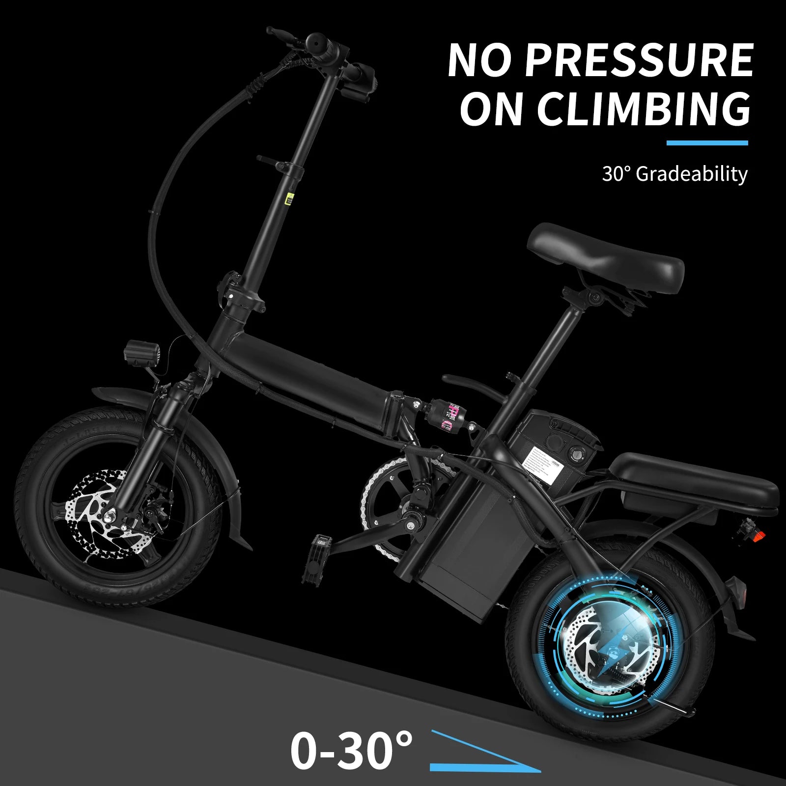 400W Foldable Electric Bike with Dual Disc Brakes & Basket – 48V 10.4Ah, 22-Mile Range