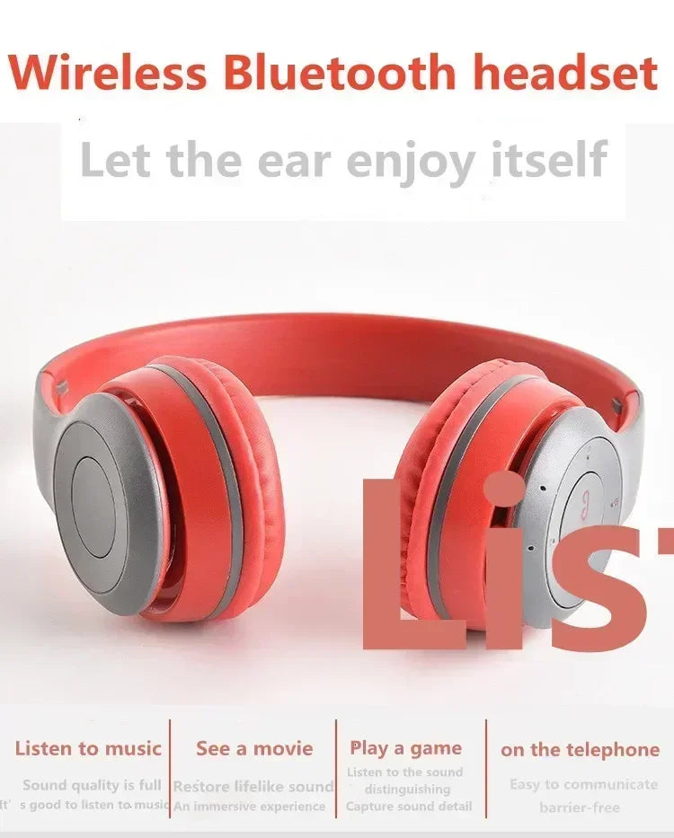 P47 Wireless Bluetooth Headphones – Noise Cancelling Stereo with Mic