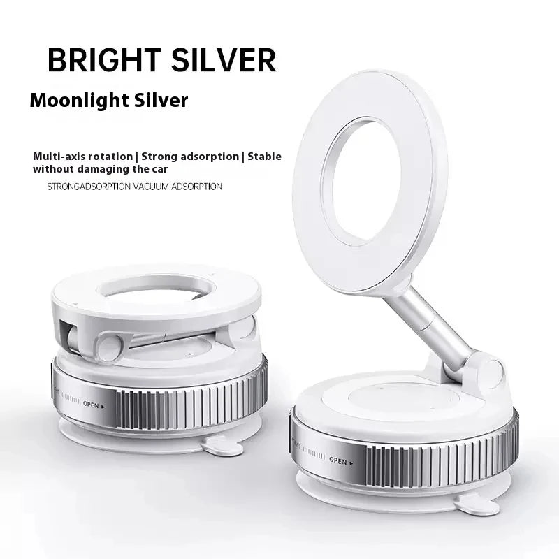K007 Foldable 360° Magnetic Car Phone Holder – Strong Vacuum Mount for All Surfaces