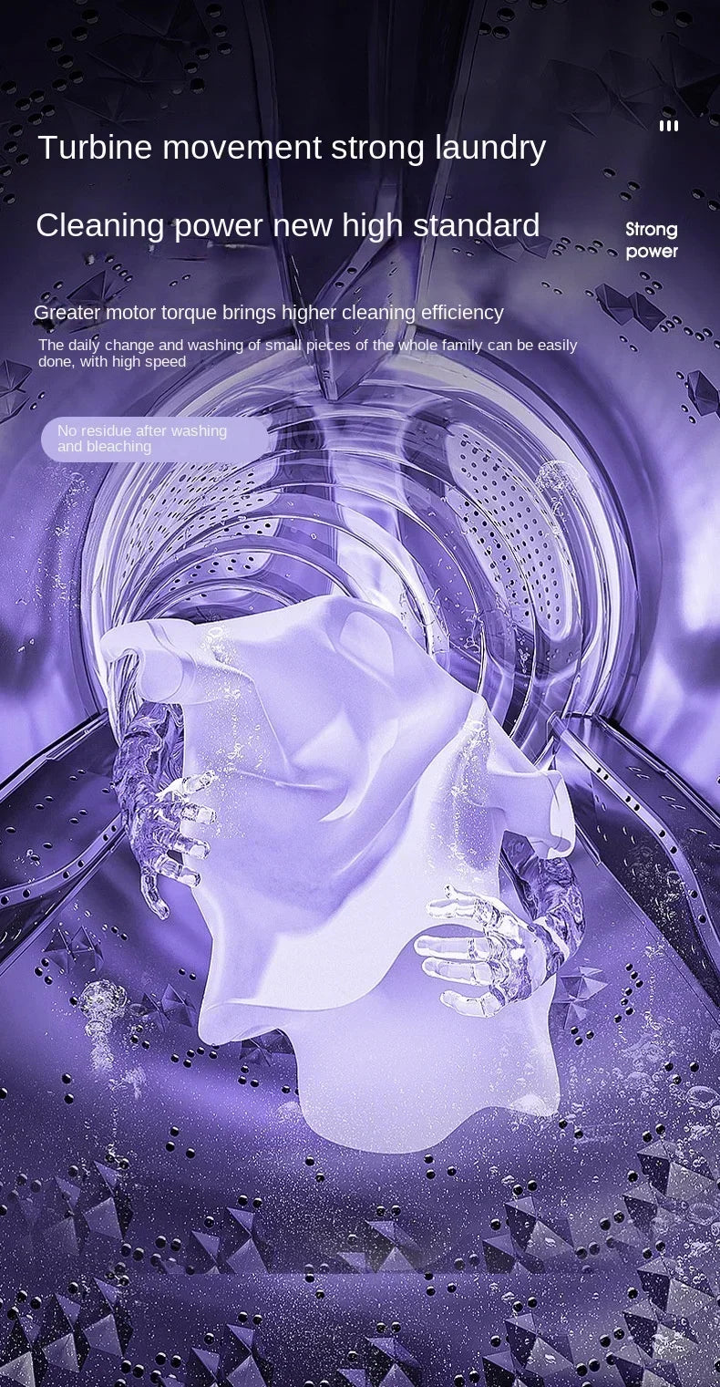 Portable 8L Mini Foldable Washing Machine – Lightweight Spin Dryer for Socks & Underwear