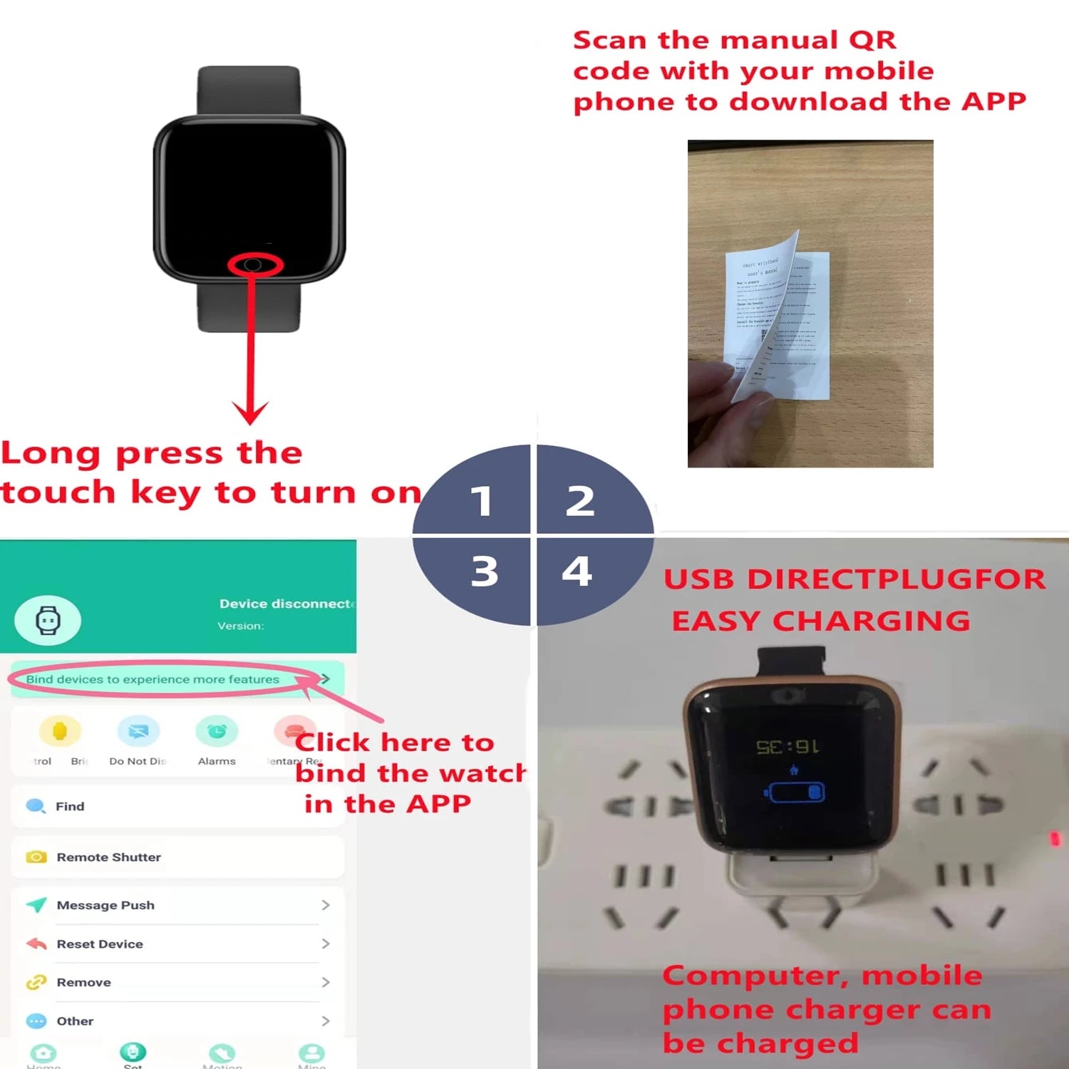 Smartwatch for Men & Women – Fitness, Messages & Activity Tracker