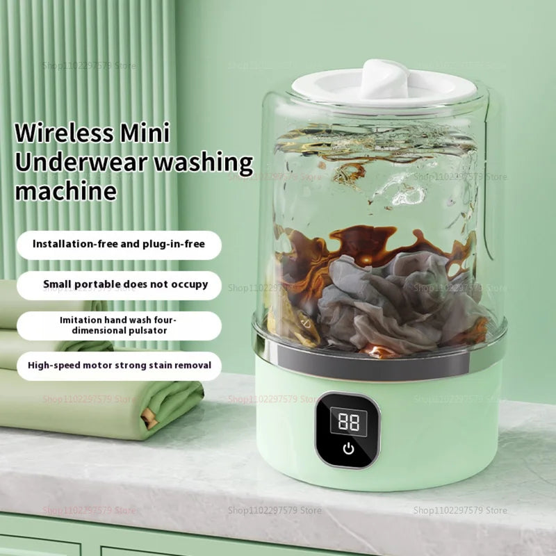 Portable Mini Washing Machine – Compact Laundry Washer for Travel & Dorm