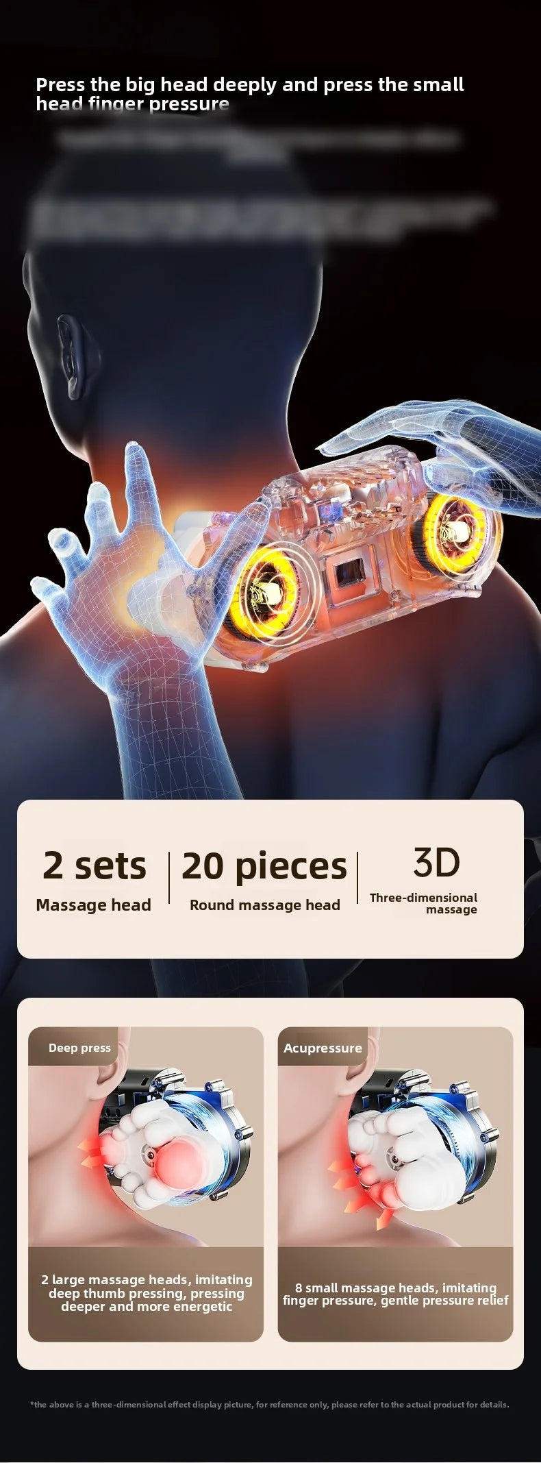 Cervical Massage Bed Pillow Electric Shiatsu Neck Shoulder Relaxation 3D Deep Tissue Kneading Waist Legs Ideal For Home Office