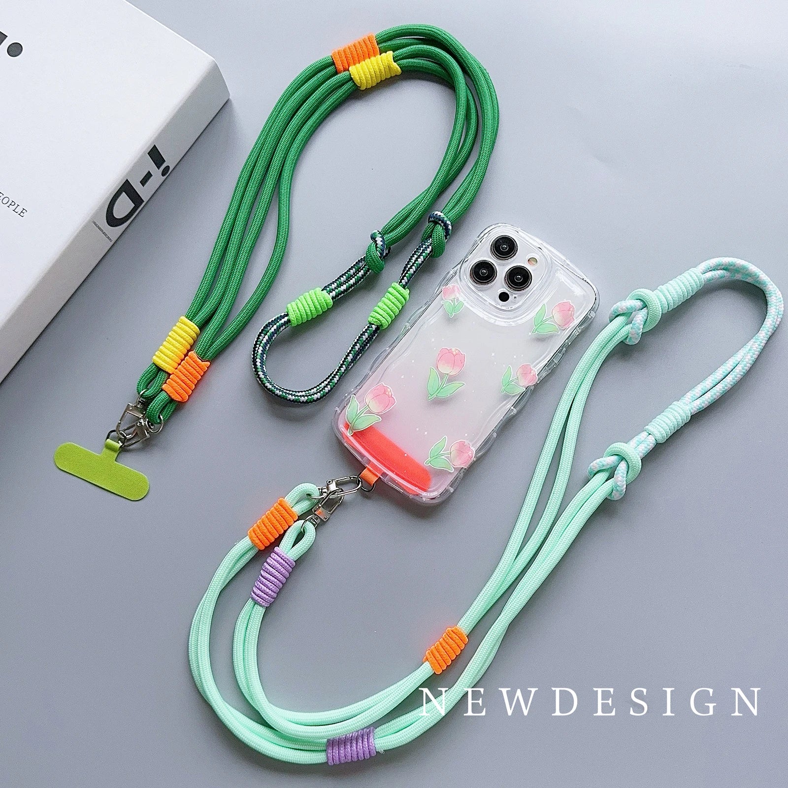 Personalized Double-Color Phone Lanyard – Universal Long Shoulder Strap