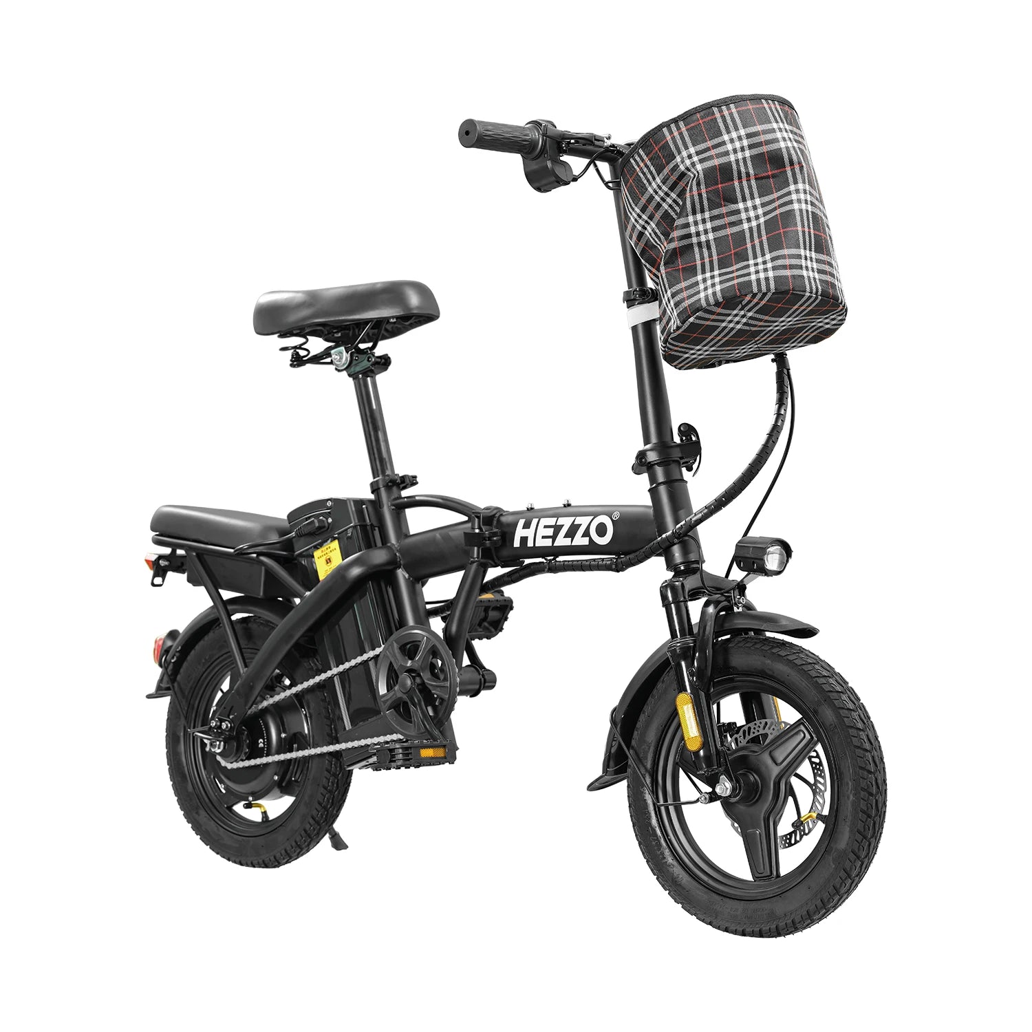 14" Folding Ebike – 48V 400W Electric Bike with Basket