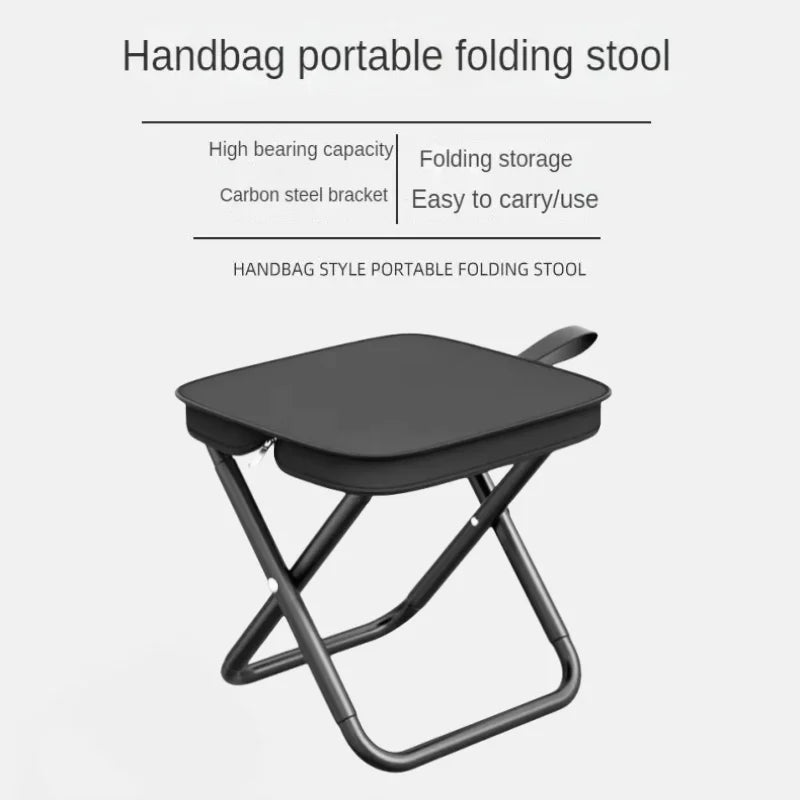 Portable multi-function outdoor lightweight and compact picnic camping folding chair, ultra-light fishing stool, travel stool